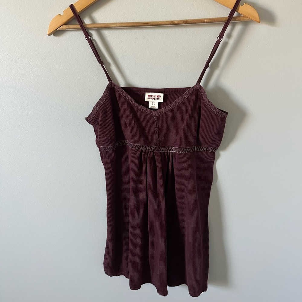 Mossimo Supply Co Maroon Tank Top